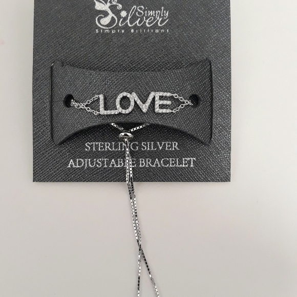 Adjustable Sterling Silver Love Bracelet - Picture 1 of 2